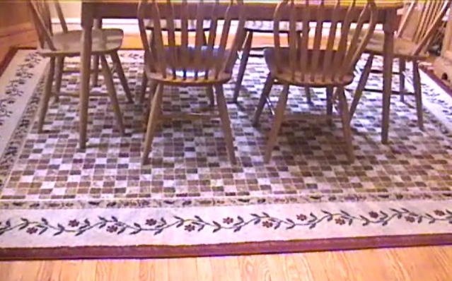 
 Dining room rugs should be cleaned regularly.
